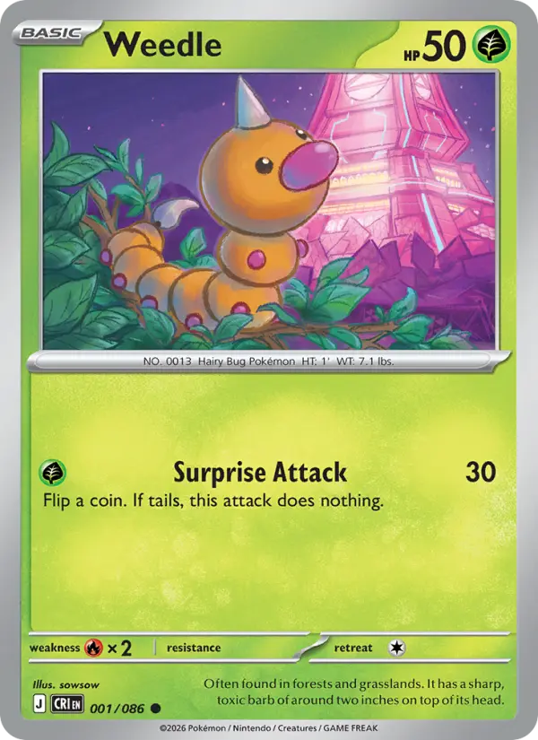 Weedle - 001/086 - English